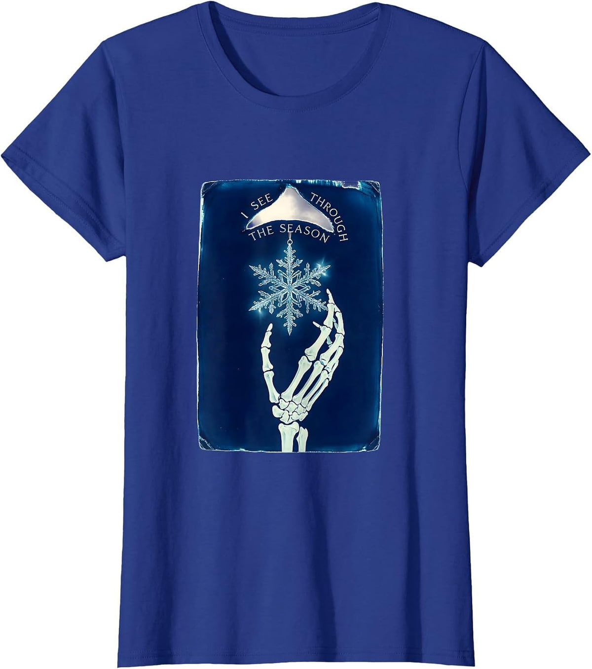 Women's I See Through The Season Funny Radiology Tech X-Ray T-Shirt - Royal Blue