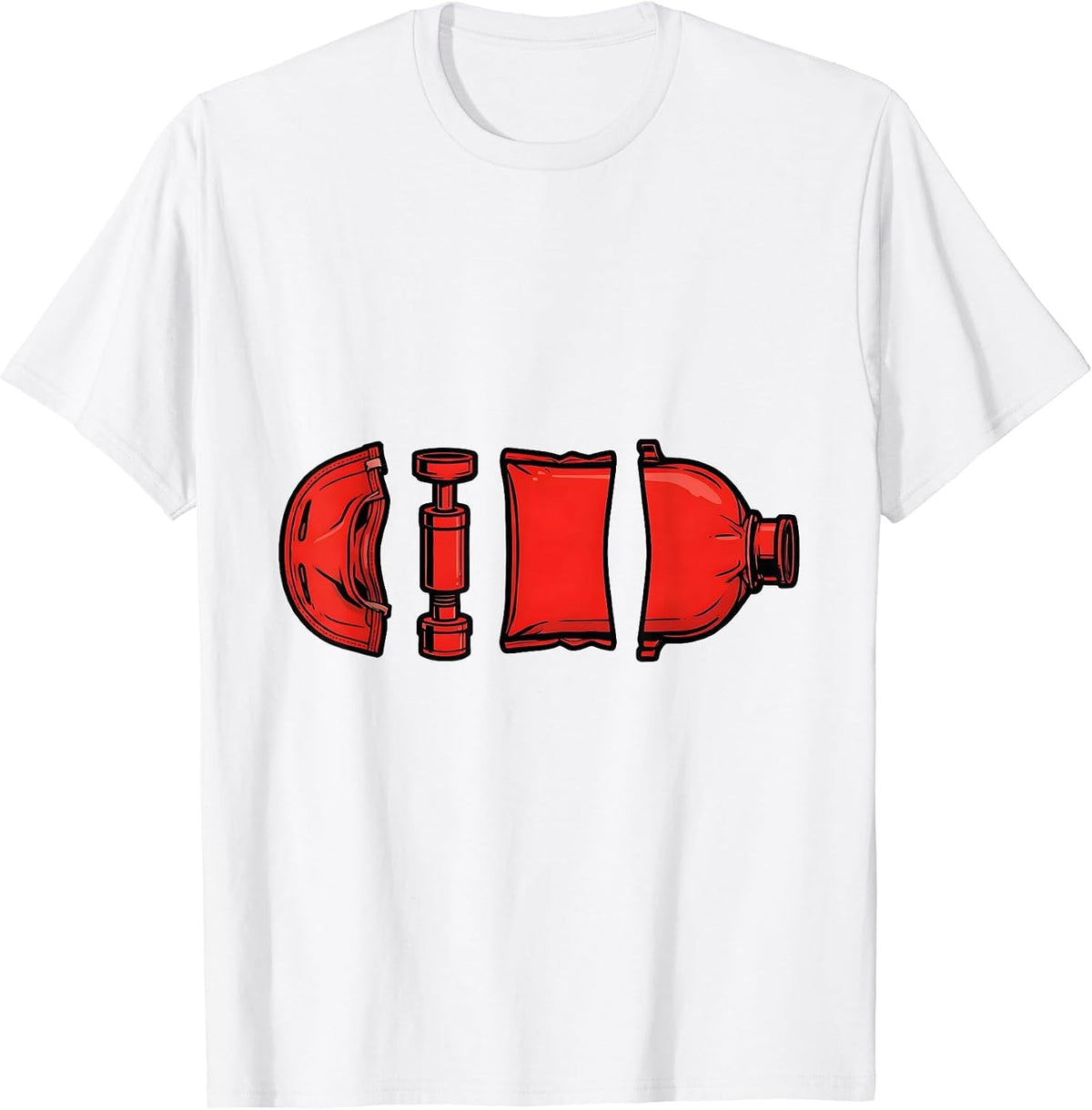 Men's Bag-Valve Resuscitator EMS Paramedic EMT Gift T-Shirt - White