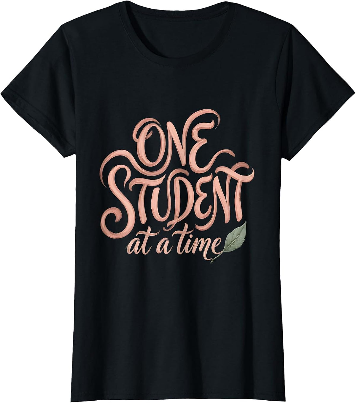 Women's Paraprofessional One Student At A Time Design T-Shirt - Black