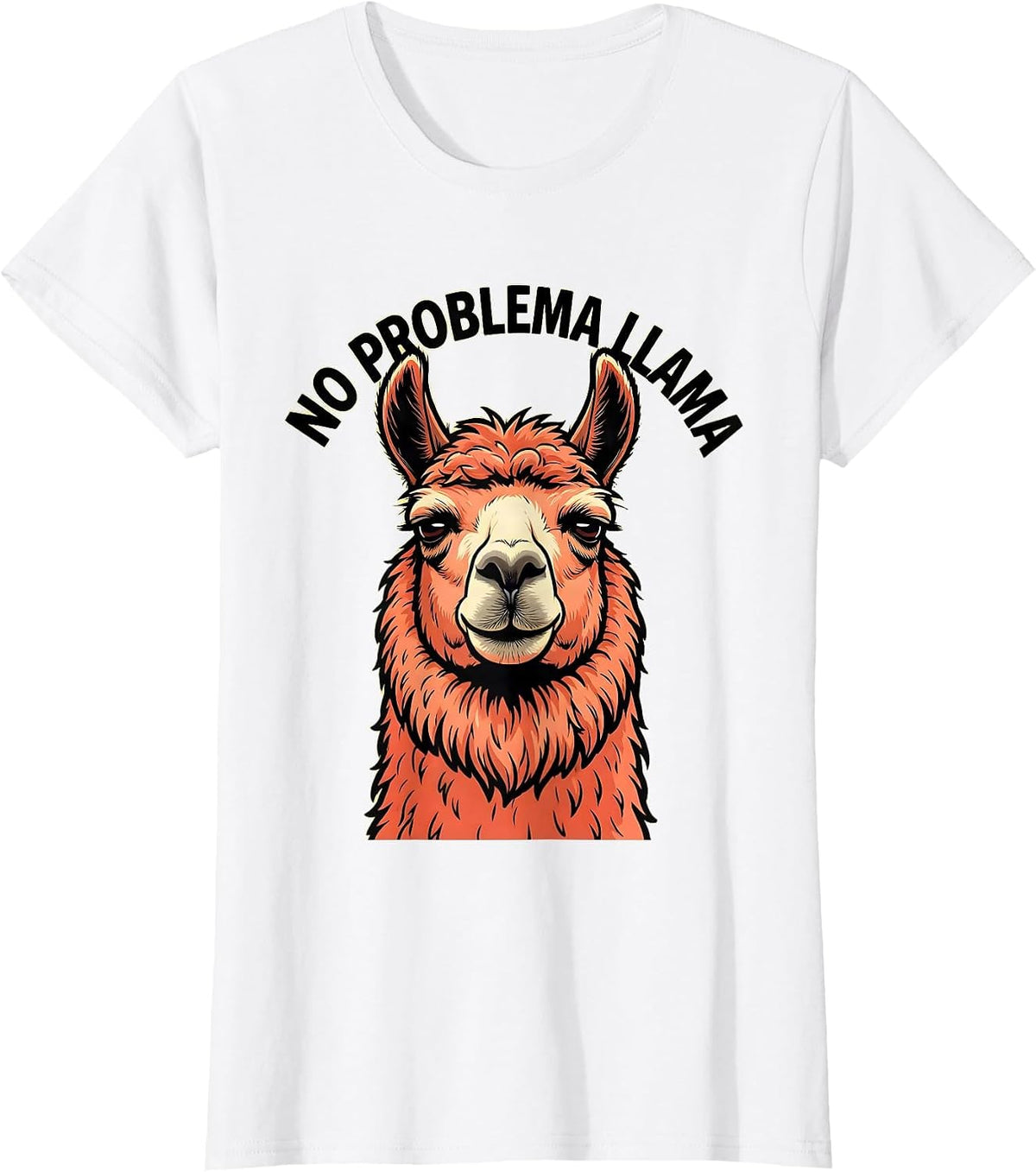 Women's No Problema Llama Funny Llama Lover Animal Humor T-Shirt - White