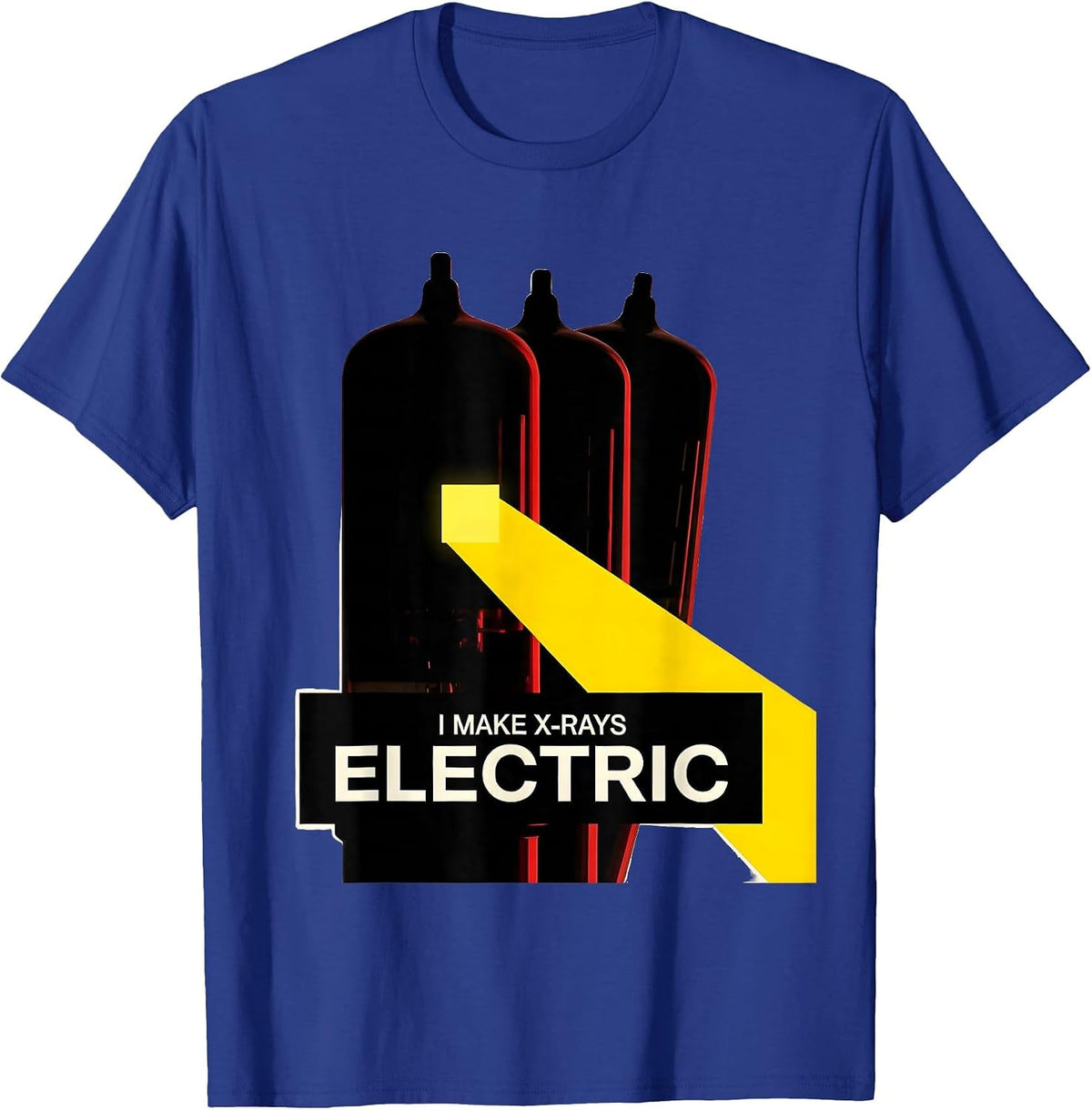 Men's I Make X-Rays Electric Bauhaus Modernist Radiology Tech T-Shirt - Royal Blue