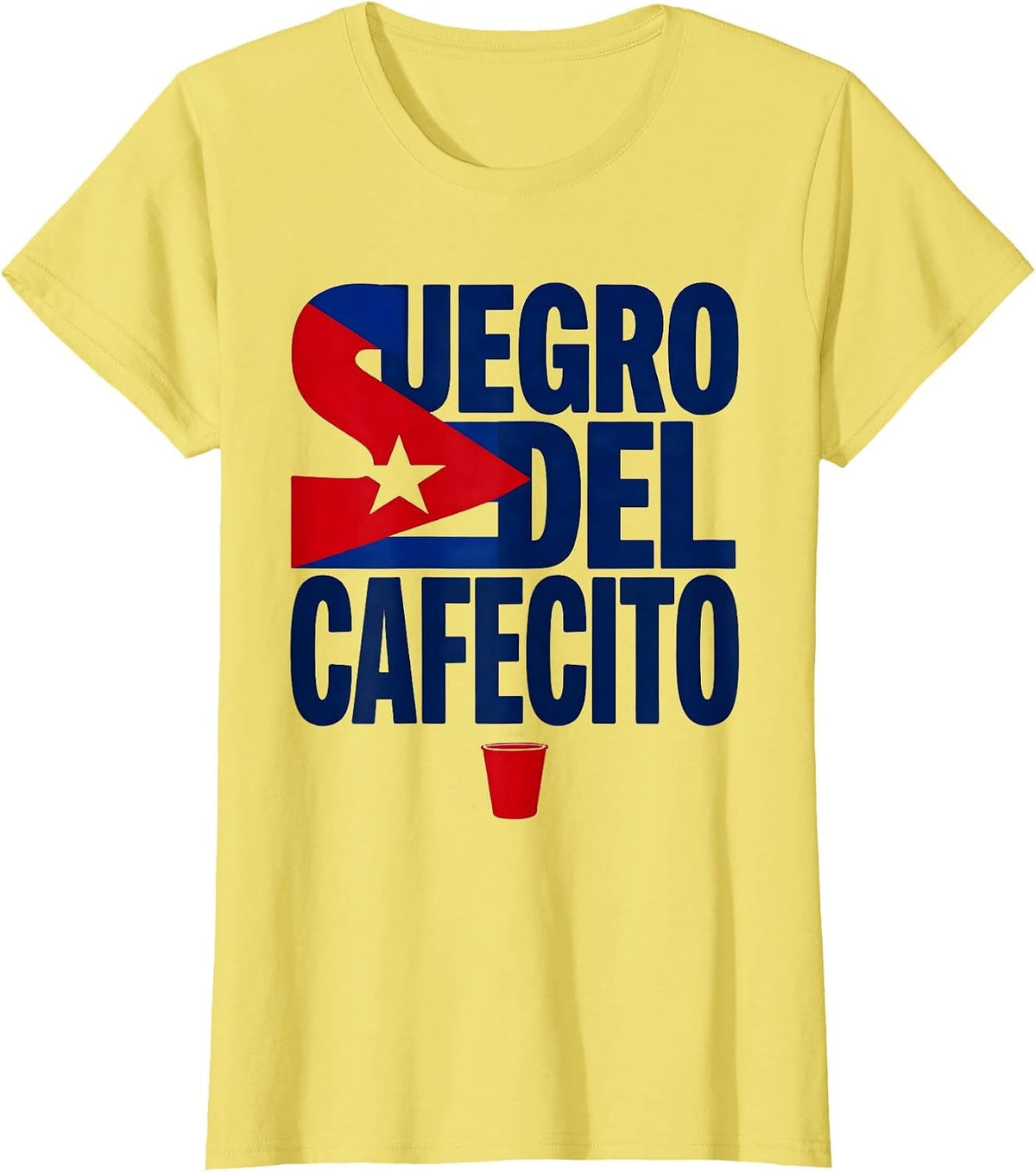 Suegro Del Cafecito Funny Cuban Family Heritage Gift T-Shirt - Lemon Yellow