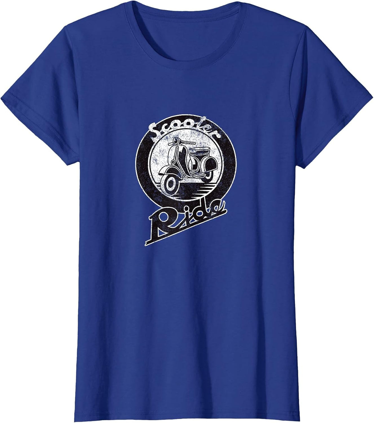 Vintage Italian Classic Motorcycle T-Shirt - Royal Blue