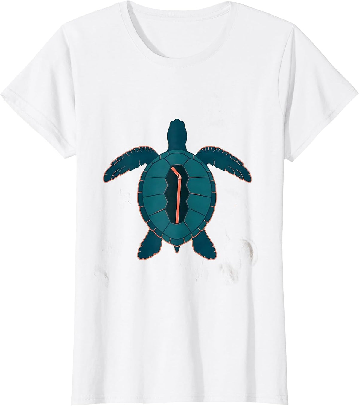 Women's Sea Turtle Silhouette Ocean Animal Vacation Souvenir T-Shirt - White