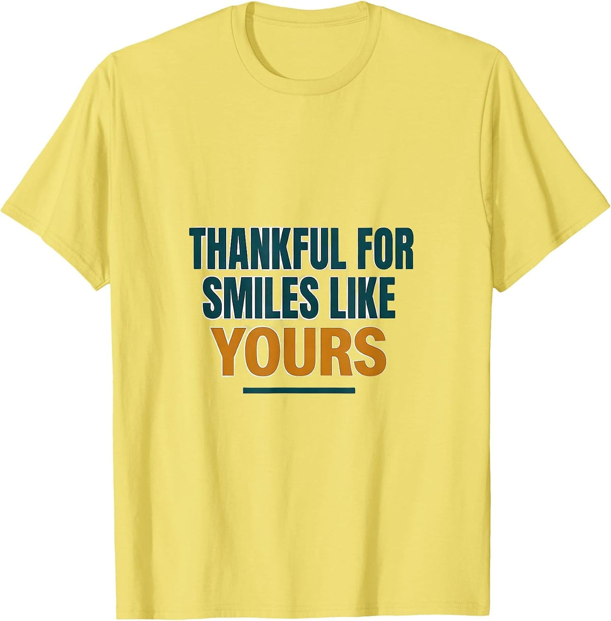 Men's Thankful For Smiles Like Yours Funny Dental Hygienist Gift T-Shirt - Lemon Yellow