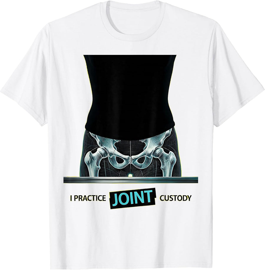 Men's I Practice Joint Custody Funny Physical Therapist Massage T-Shirt - White