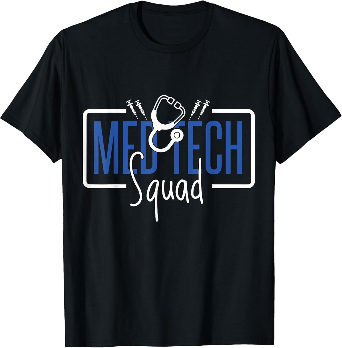 Med Tech Squad, Medical Laboratory Technician Team T-Shirt - Black