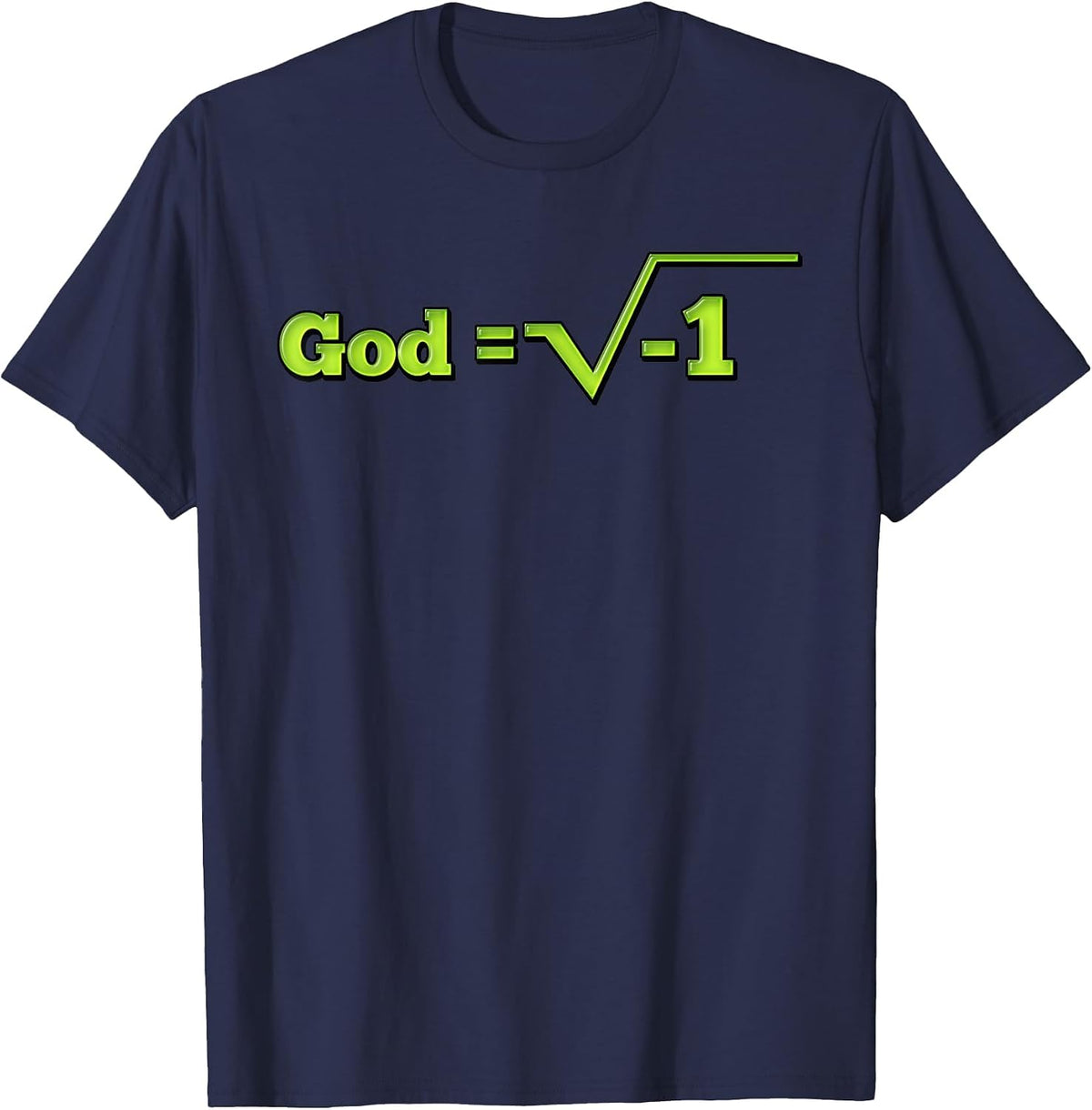 God is Imaginary - Equation T-Shirt - Navy Blue