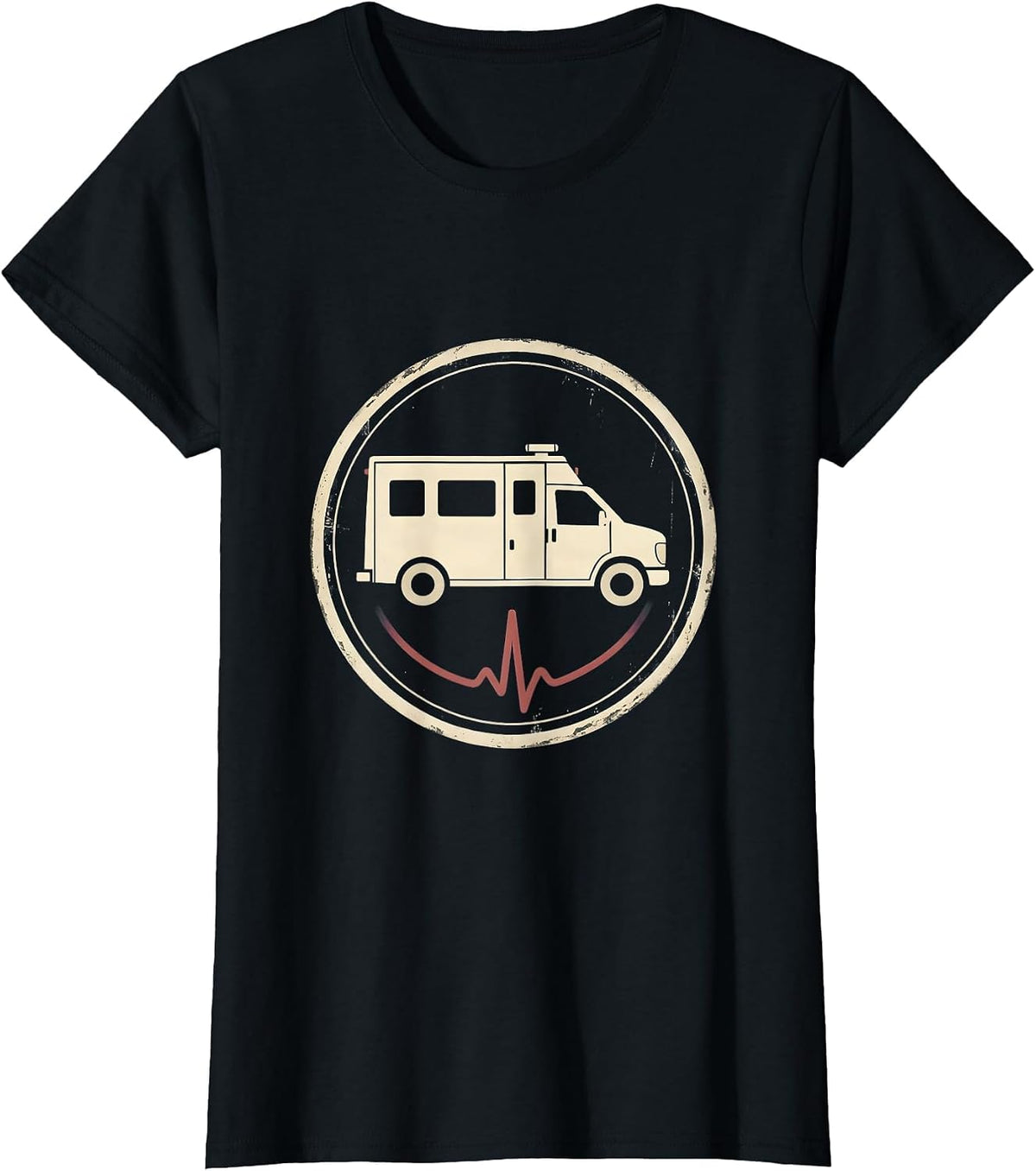 Vintage EMT Paramedic Dark Humor Badge T-Shirt - Black