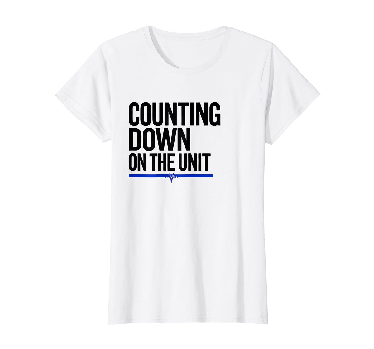 Mademark Women's Counting Down On The Unit Funny Nurse Crew New Years Eve T-Shirt - White