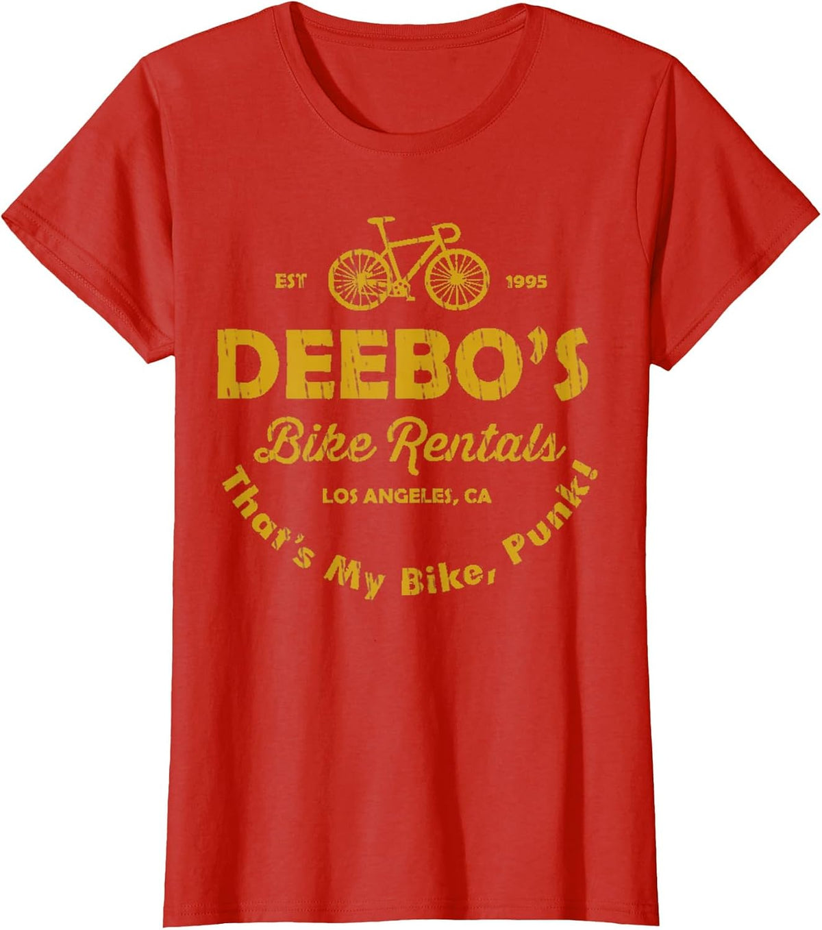 Deebo's Bike Rentals Vintage Retro T-Shirt - Red