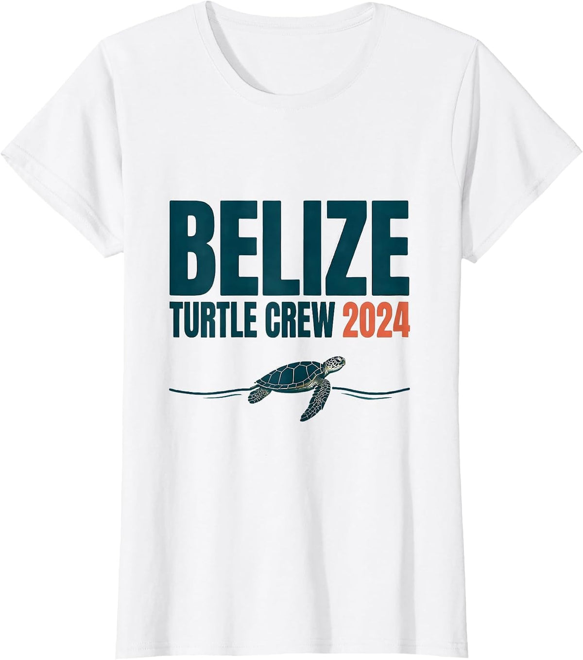 Belize Turtle Crew 2024 Tropical Vacation Sea Turtle Lover T-Shirt - White