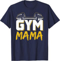 Gym Mama Training Workout Fitness Weightlifting Mom Mother T-Shirt - Navy Blue
