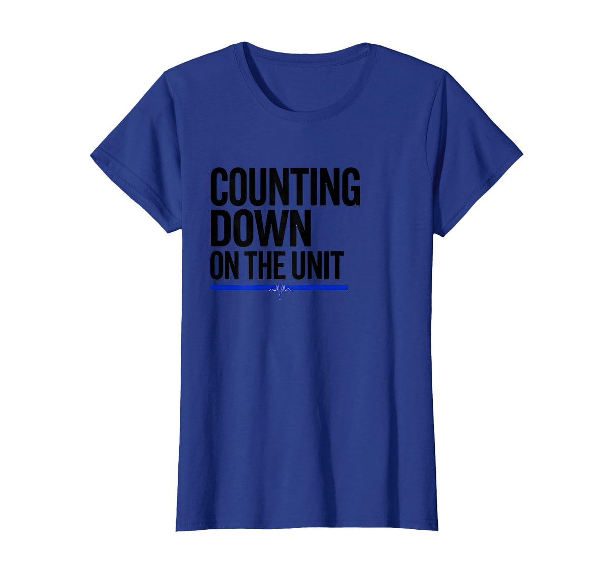 Mademark Women's Counting Down On The Unit Funny Nurse Crew New Years Eve T-Shirt - Royal Blue