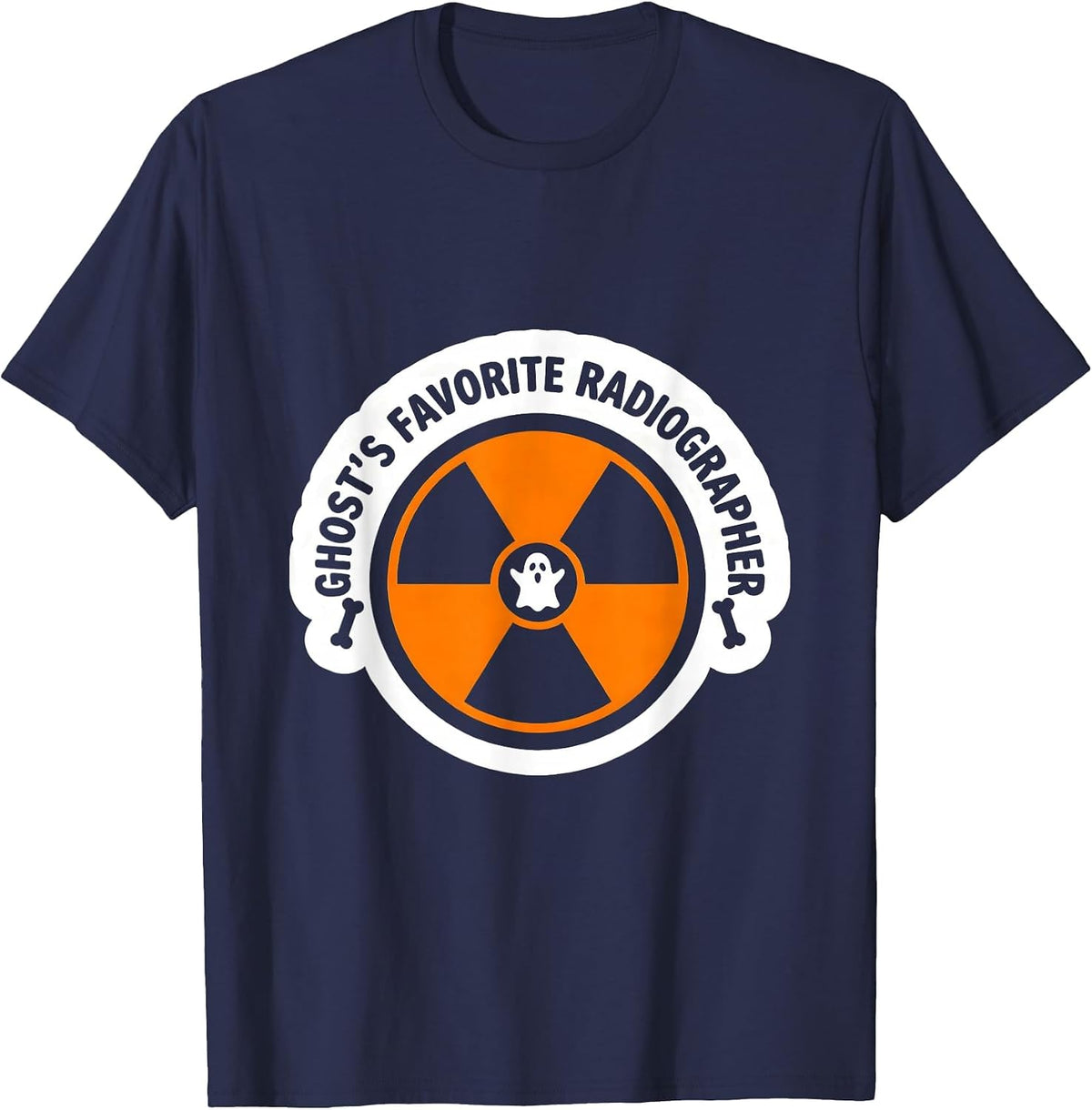 Ghost's Favorite Radiographer Funny Radiology Tech Humor T-Shirt - Navy Blue