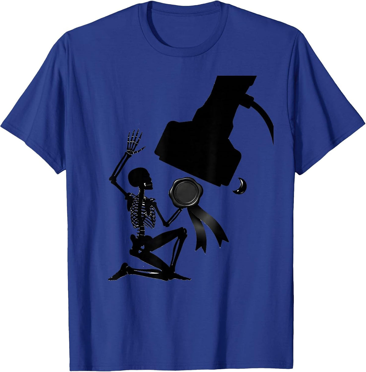 Men's Skeleton Ultrasound Tech Halloween Radiology Humor T-Shirt - Royal Blue