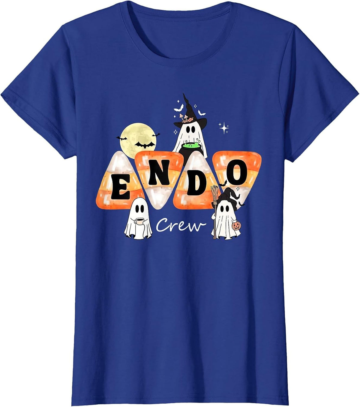 Endo Crew Endoscopy Nurse GI Colonoscopy Colon Halloween T-Shirt - Royal Blue