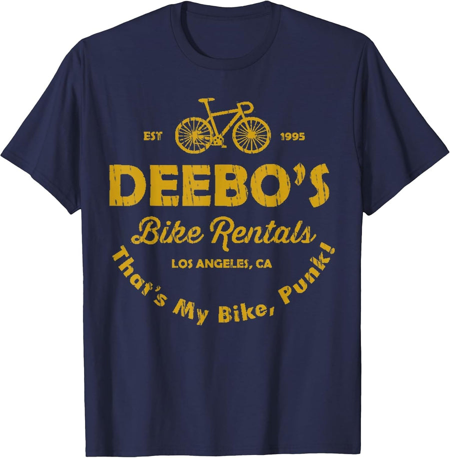 Deebo's Bike Rentals Vintage Retro T-Shirt - Navy Blue