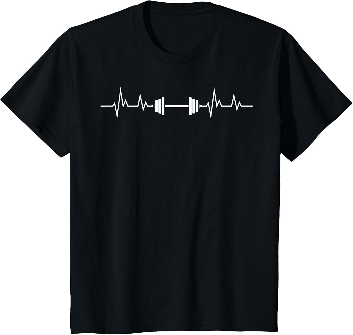 Funny Barbell Art for Men Women Weightlifting Sport Clothing T-Shirt - Black