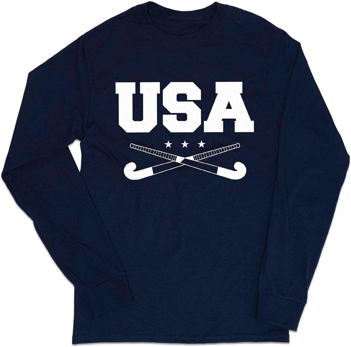 ChalkTalkSPORTS Field Hockey Long Sleeve Shirt - USA - Youth & Adult - Navy