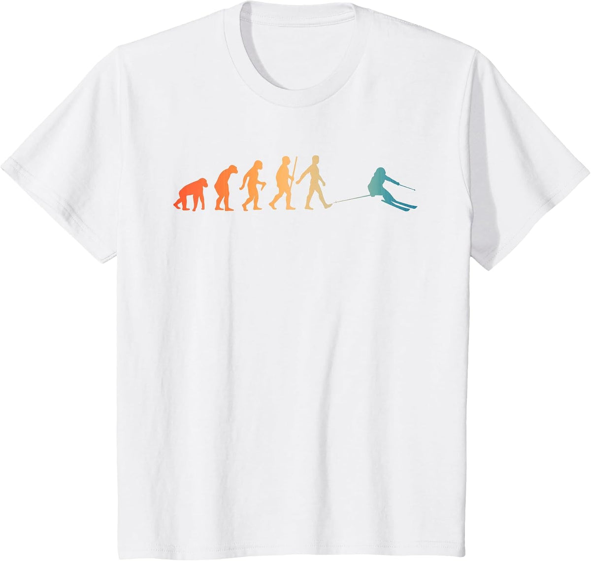 Nordic Ski Art Men Women Snowboard Skier Skiing Lovers T-Shirt - White