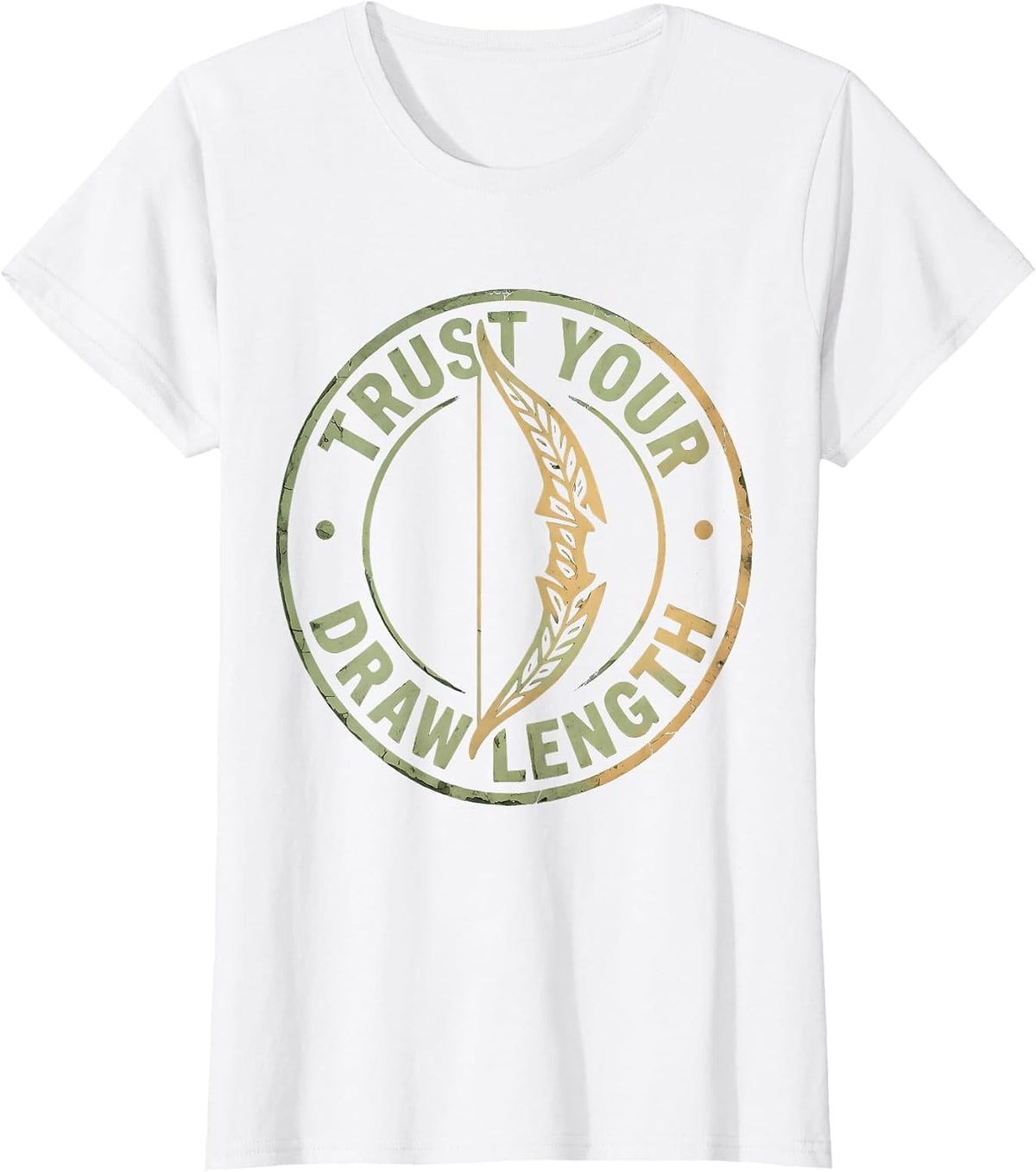 Trust Your Draw Length Archery Design T-Shirt - White