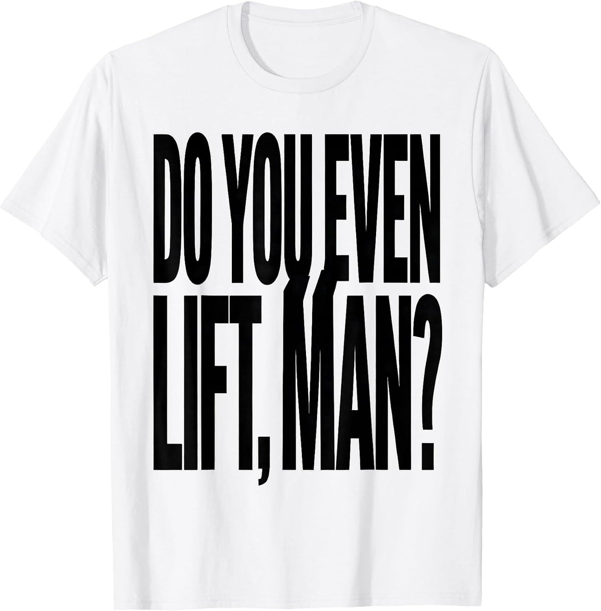 Men's Do You Even Lift, Man? Funny Skiing Snowboarding Ballet T-Shirt - White