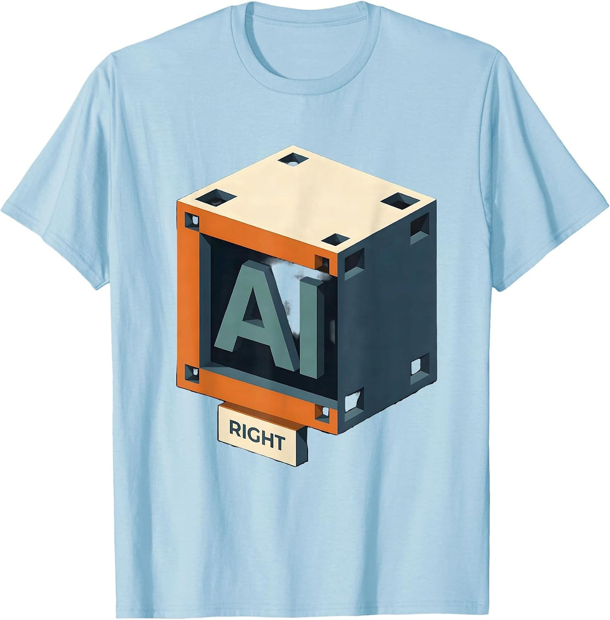 Men's Al Right Funny Chemistry Periodic Table Wordplay Science T-Shirt - Baby Blue