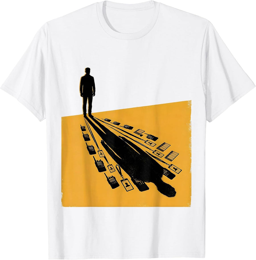 Men's Para Duty Shadows Funny Paraprofessional Support Staff T-Shirt - White