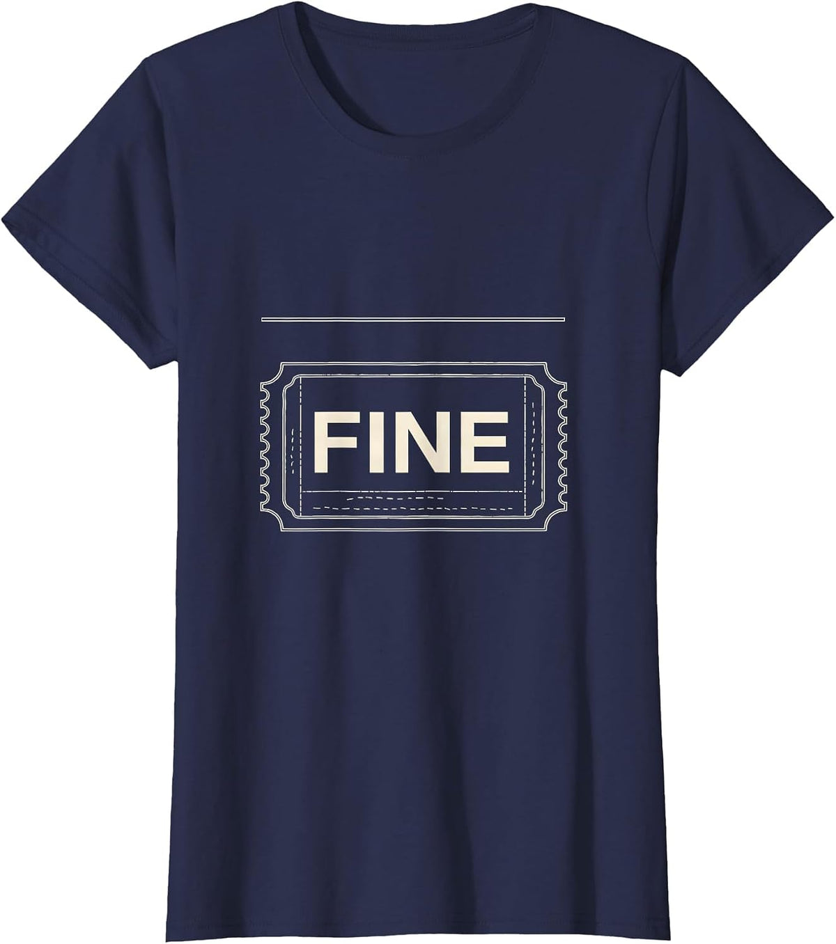 Women's Fine Y2K Grunge Alt Gothic Vintage Streetwear T-Shirt - Navy Blue