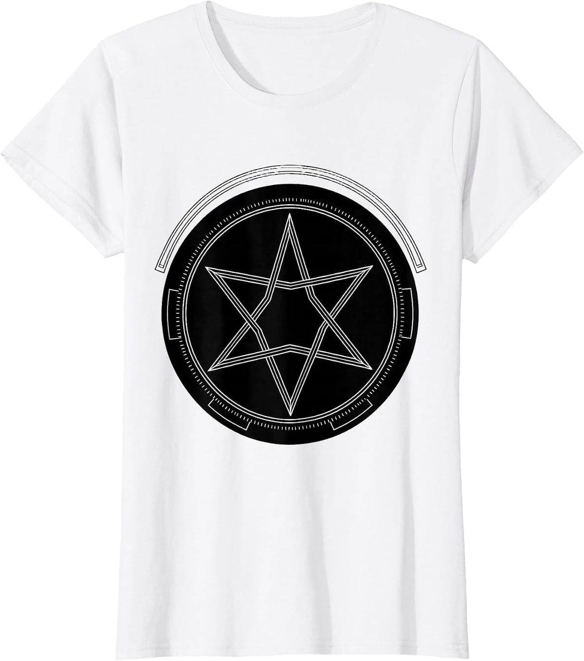 Pentagram Occult Satanic Gothic Dark Aesthetic T-Shirt - White