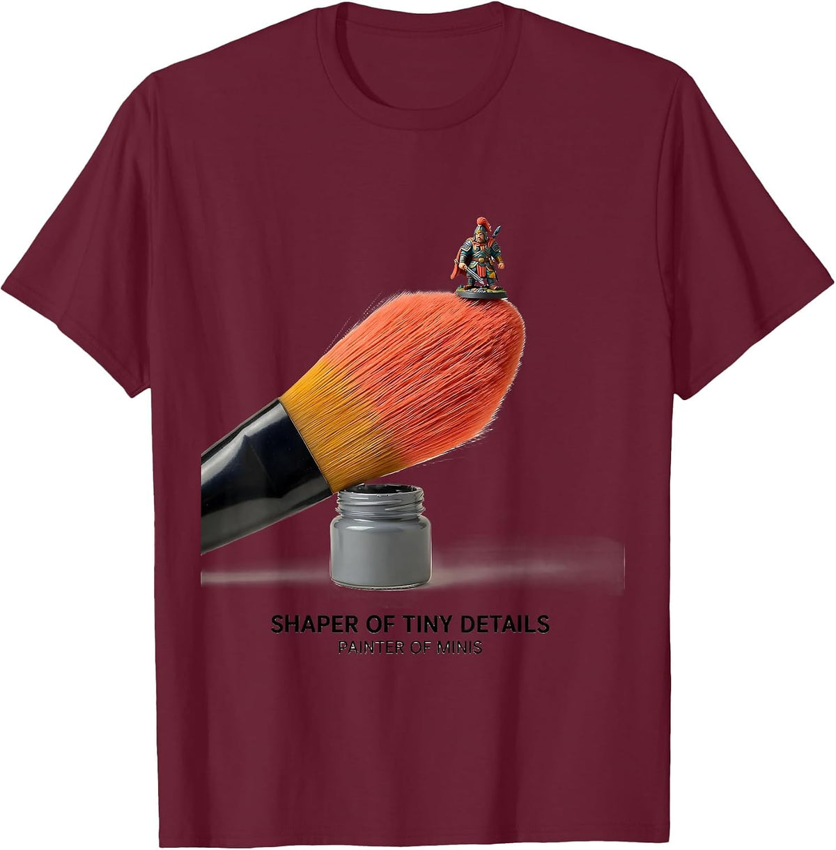 Men's Shaper Of Tiny Details, Painter Of Minis Artist T-Shirt - Burgundy