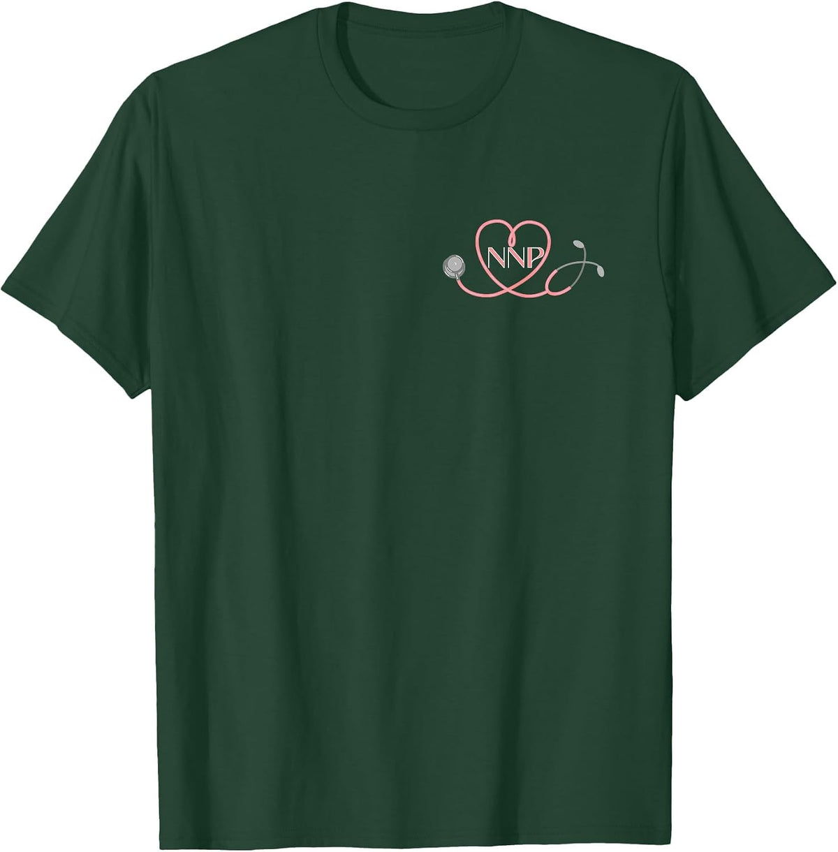 Colorful Nurse Practitioner NNP Floral T-Shirt - Dark Green