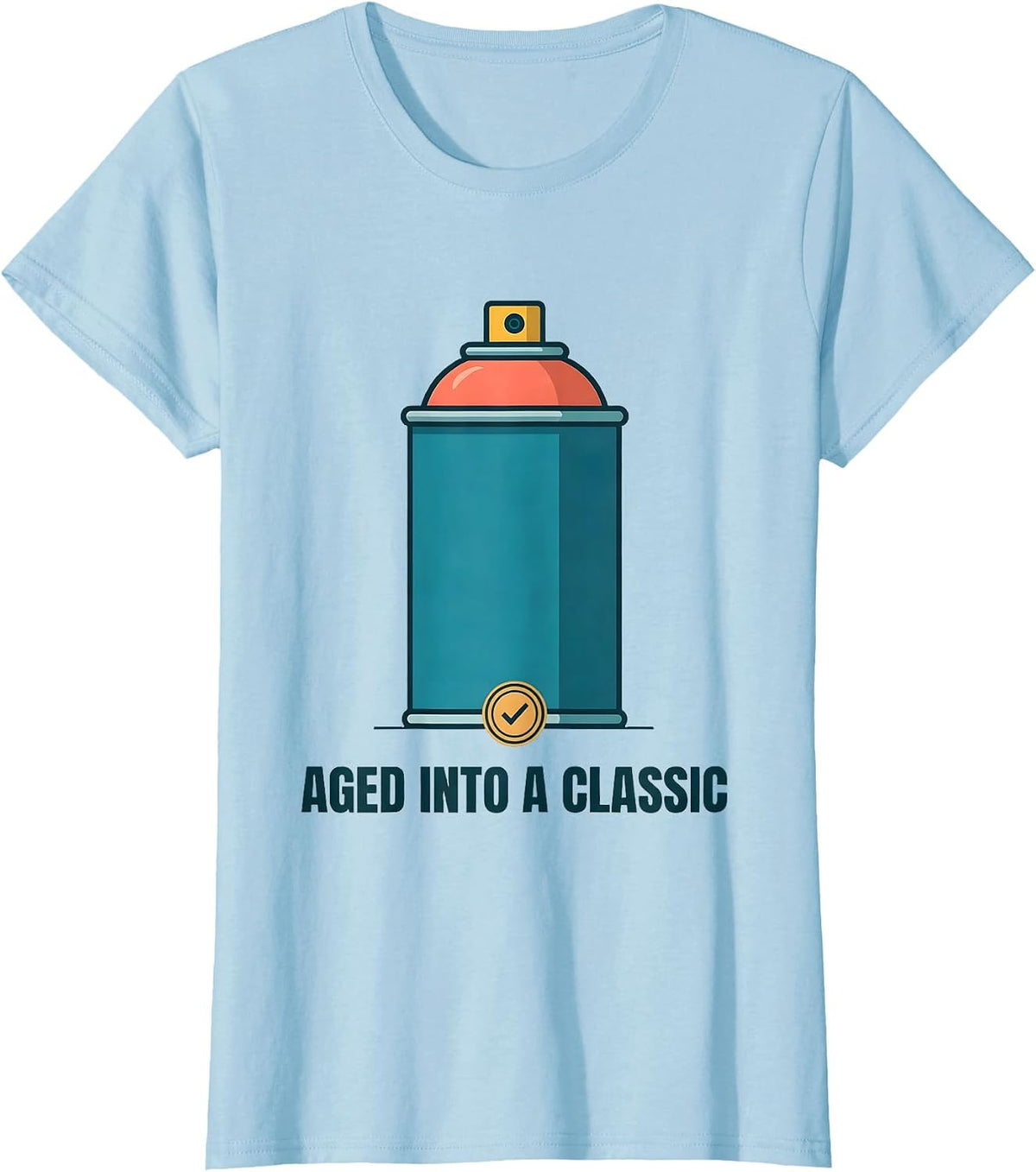 Aged Into A Classic Vintage 90s Hip-Hop Rap Music Nostalgia T-Shirt - Baby Blue