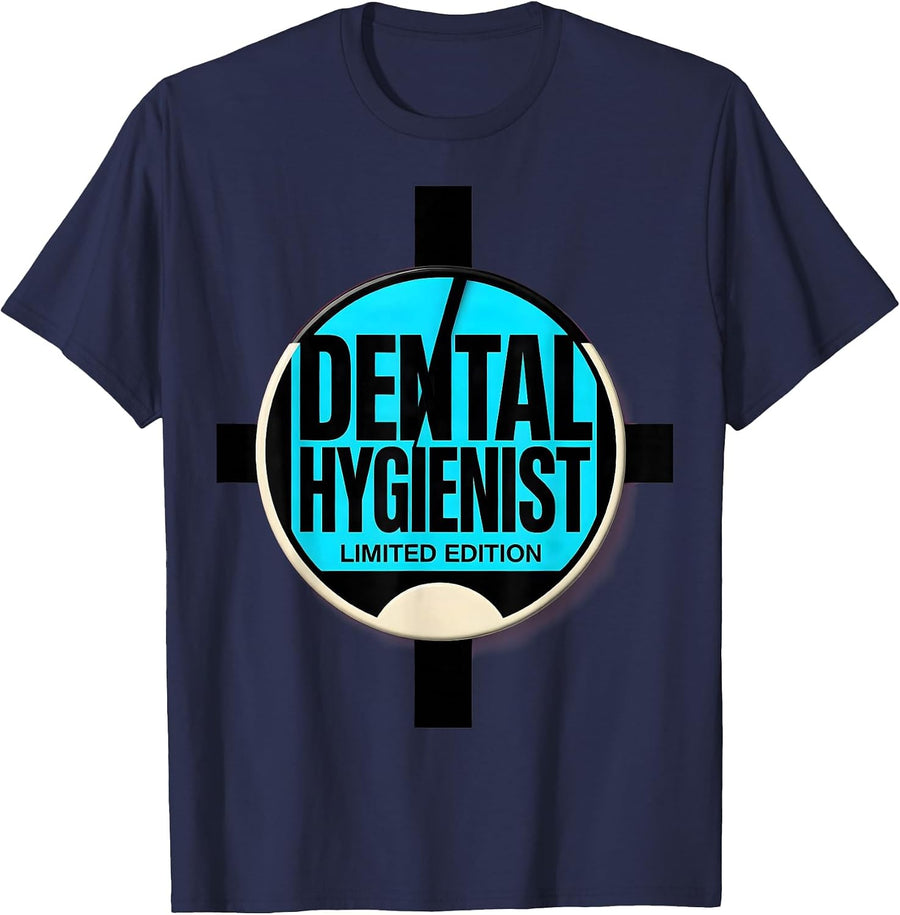 Dental Hygienist Limited Edition Funny Job Title Profession T-Shirt - Navy Blue