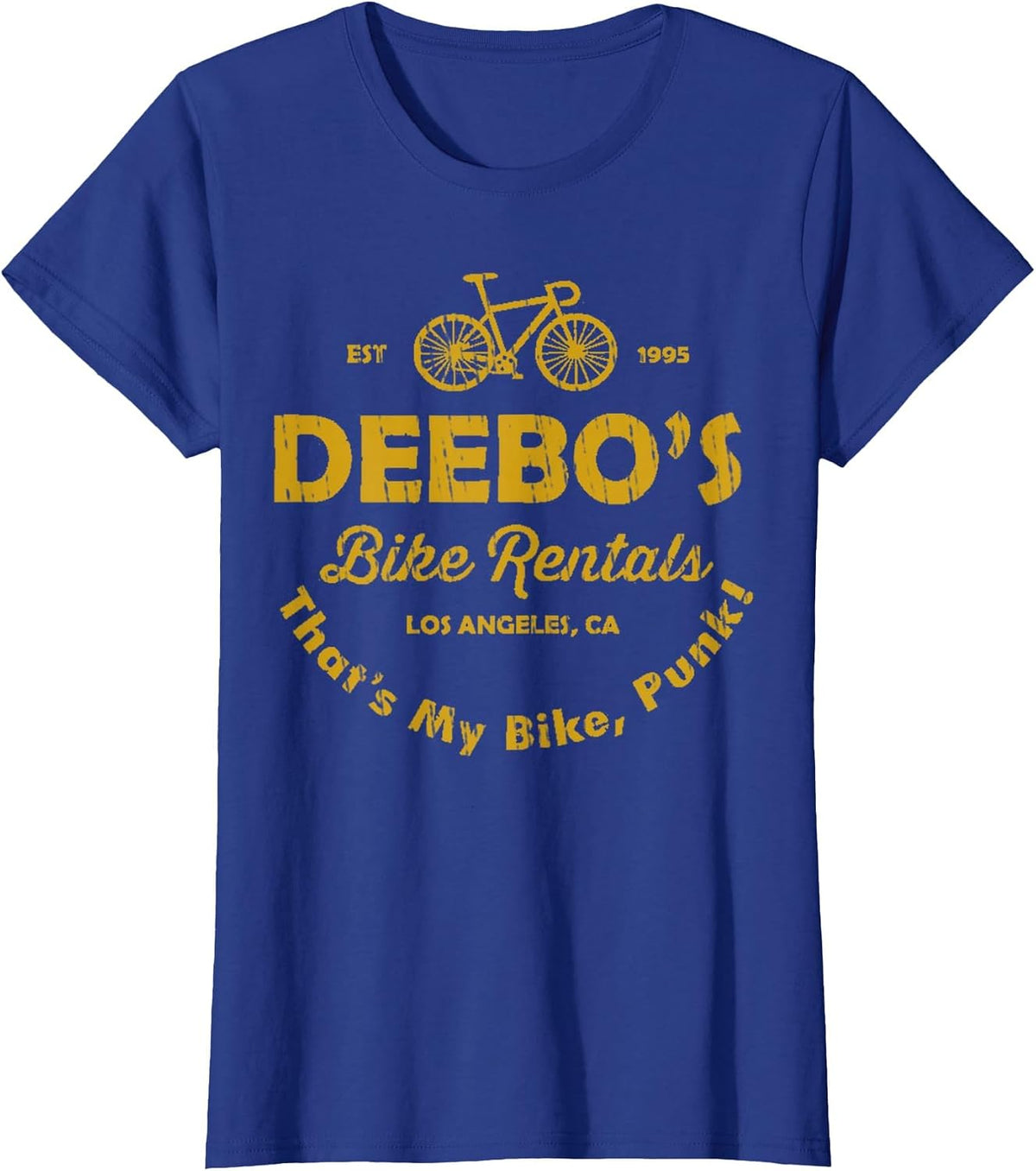 Deebo's Bike Rentals Vintage Retro T-Shirt - Royal Blue