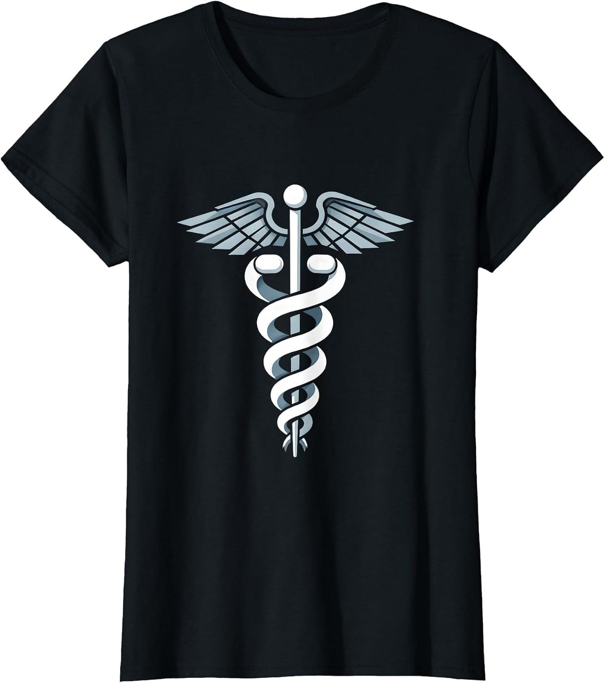 Women's Pharmacy Technician Caduceus Pill Capsule Design T-Shirt - Black