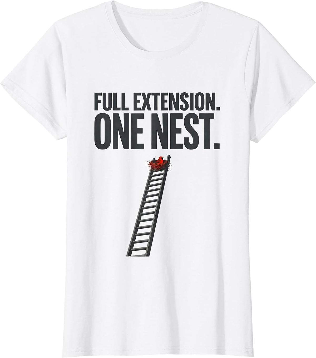 Women's Full Extension One Nest Funny Firefighter Badge Humor T-Shirt - White