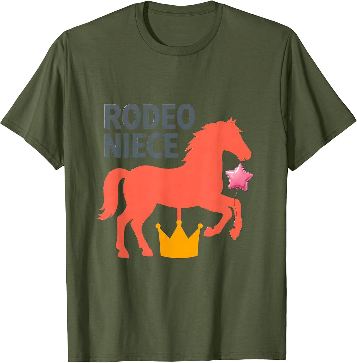 Rodeo Niece Pink Boots Coquette CowGirl Birthday Party T-Shirt - Olive Green