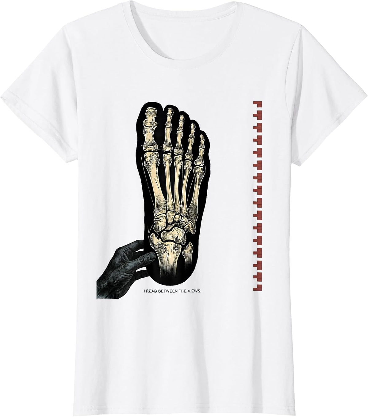 I Read Between The Views Funny Radiology Tech Humor T-Shirt - White