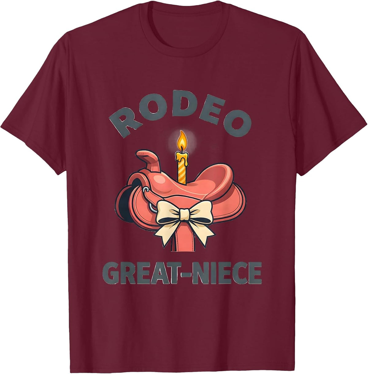 Rodeo Great-Niece Pink Boots Coquette CowGirl Birthday Party T-Shirt - Burgundy