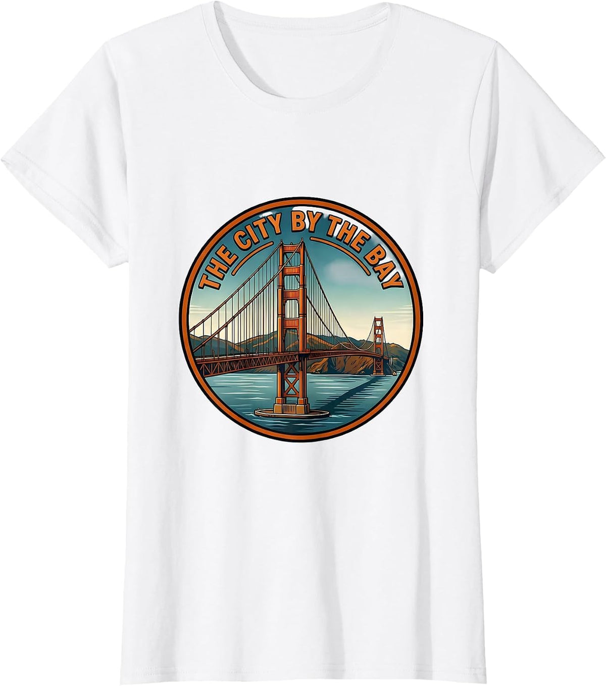 The City By The Bay Vintage Golden Gate Bridge Souvenir T-Shirt - White