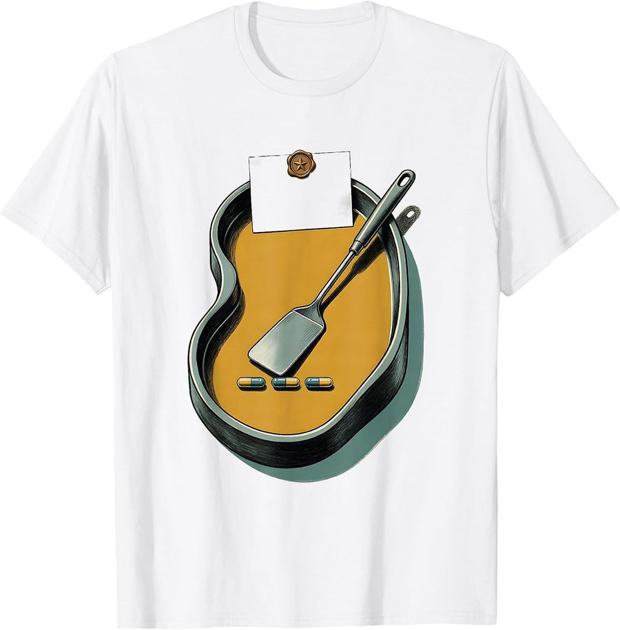 Men's Midcentury Counting Tray Pharmacy Tech Cute Humor T-Shirt - White