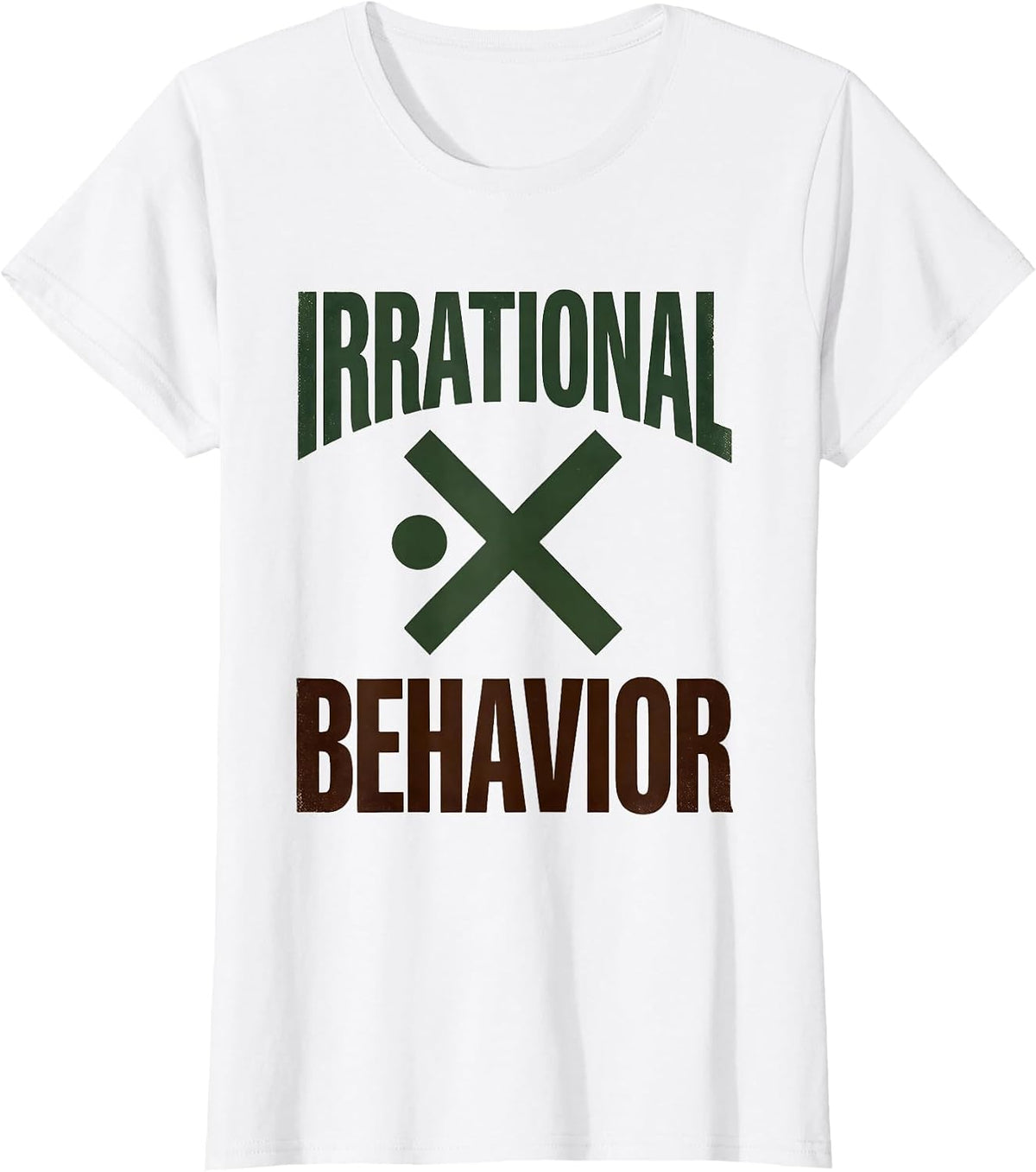 Women's Irrational Behavior Vintage Math Teacher Nerd Humor Gift T-Shirt - White