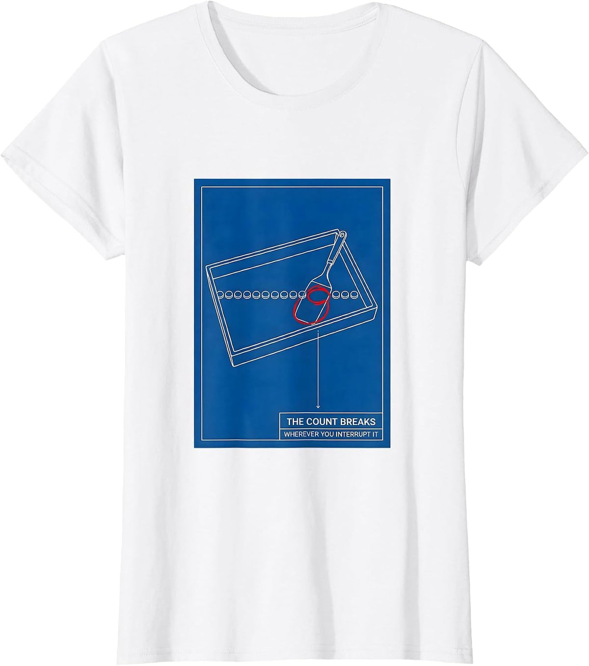 The Count Breaks Wherever You Interrupt It Funny Pharmacist T-Shirt - White
