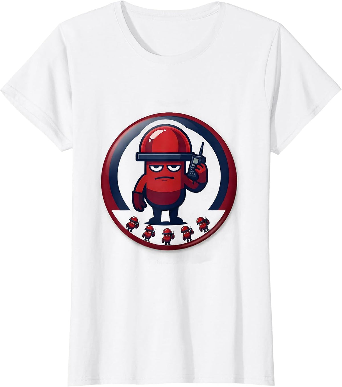 Sealed EMS Paramedic Mascot Badge EMT Crew T-Shirt - White
