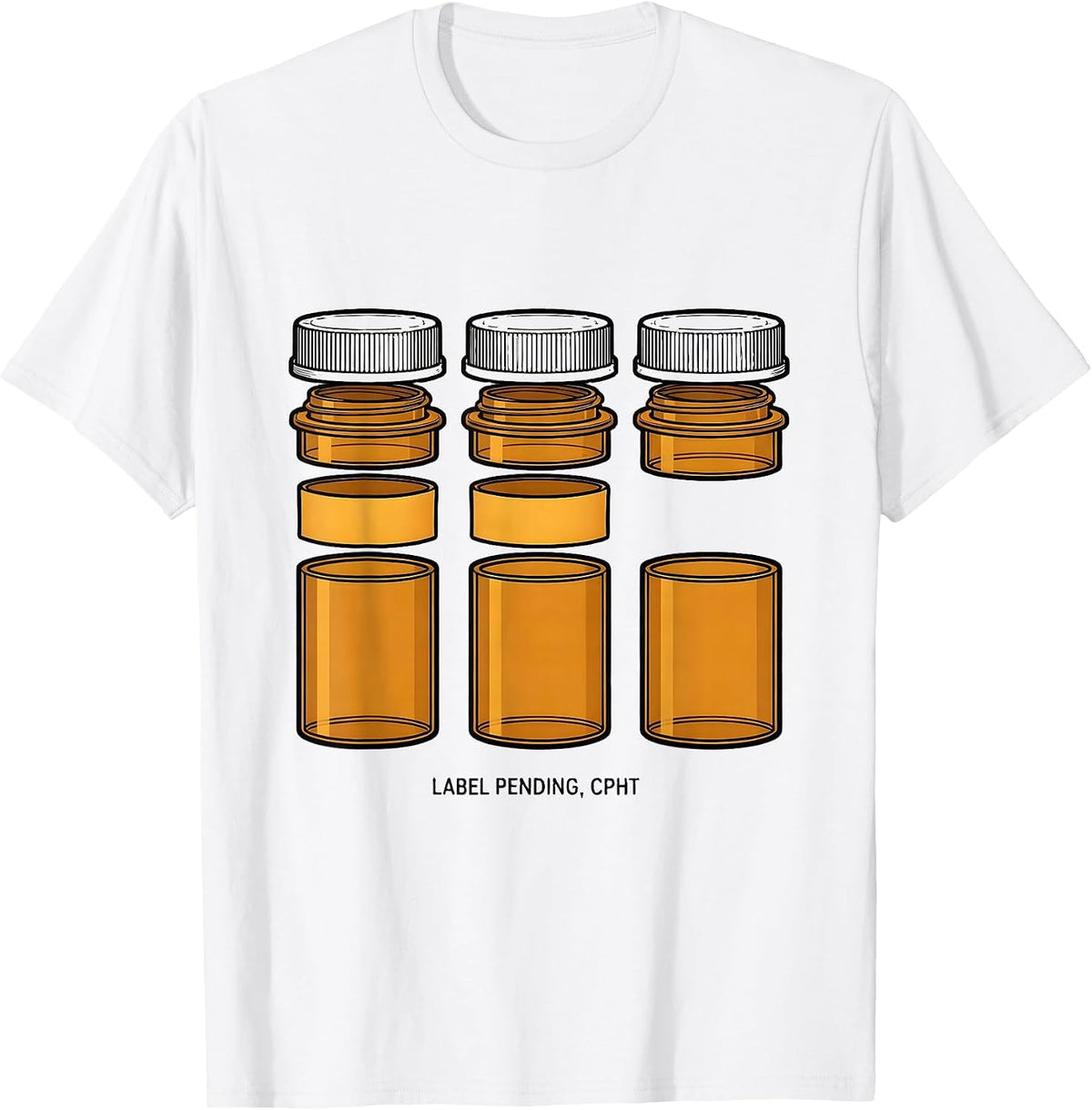 Men's Label Pending CPhT Funny Pharmacy Technician Graduation Gift T-Shirt - White