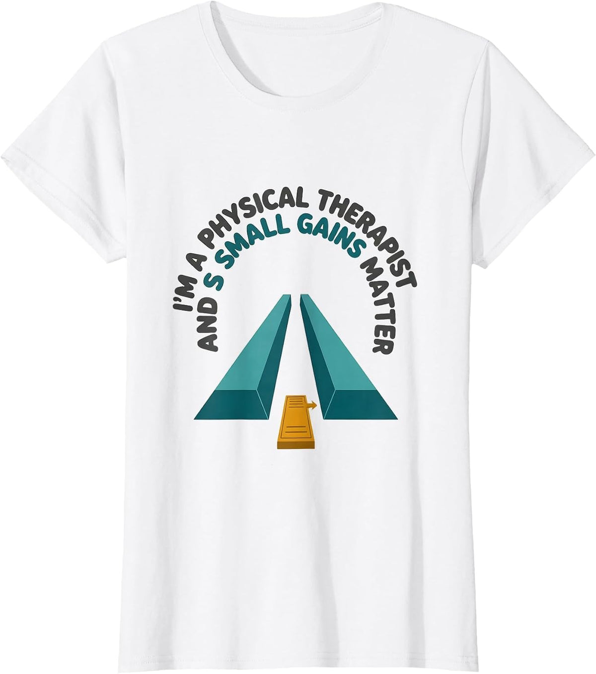 Women's I'm A Physical Therapist And Small Gains Matter Retro T-Shirt - White