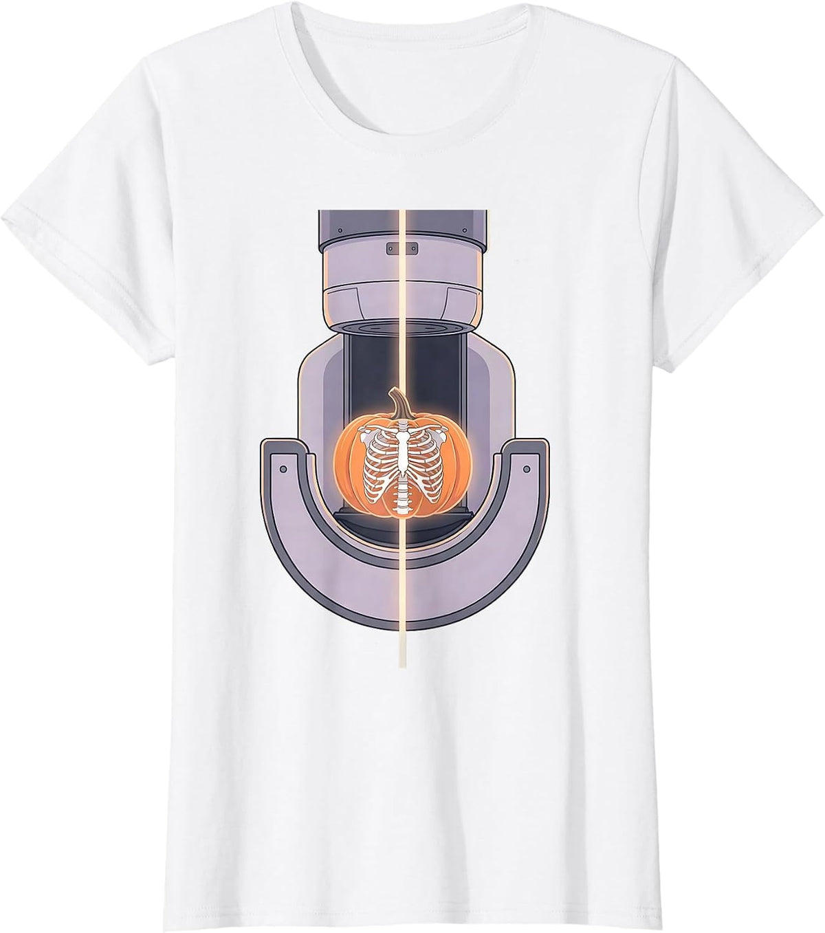 Mammography Pumpkin Radiology Tech Halloween T-Shirt - White