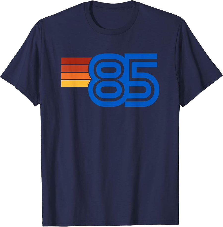 Vintage Retro Classic 1985 T-Shirt Tee for Men Women - Navy Blue